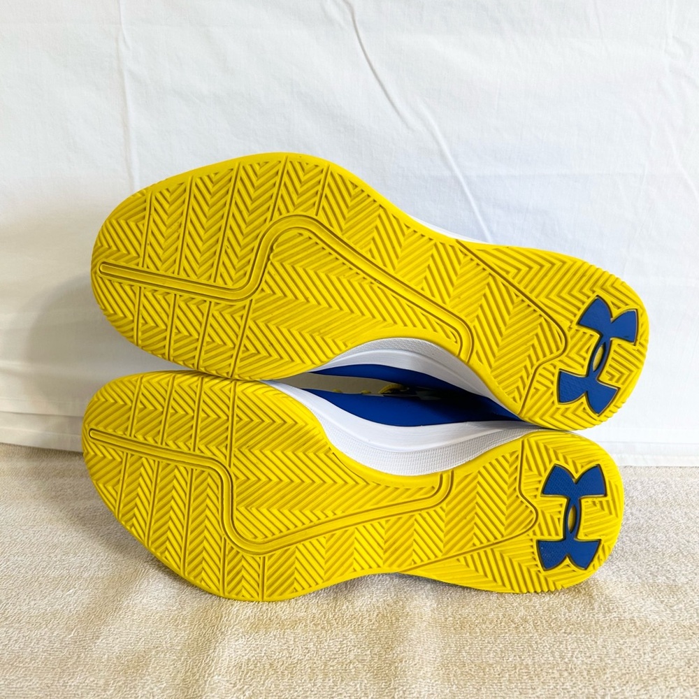Under Armour Jet Mid Blue/Yellow size 8 MEN’S BASKETBALL SHOES - Picture 7 of 9
